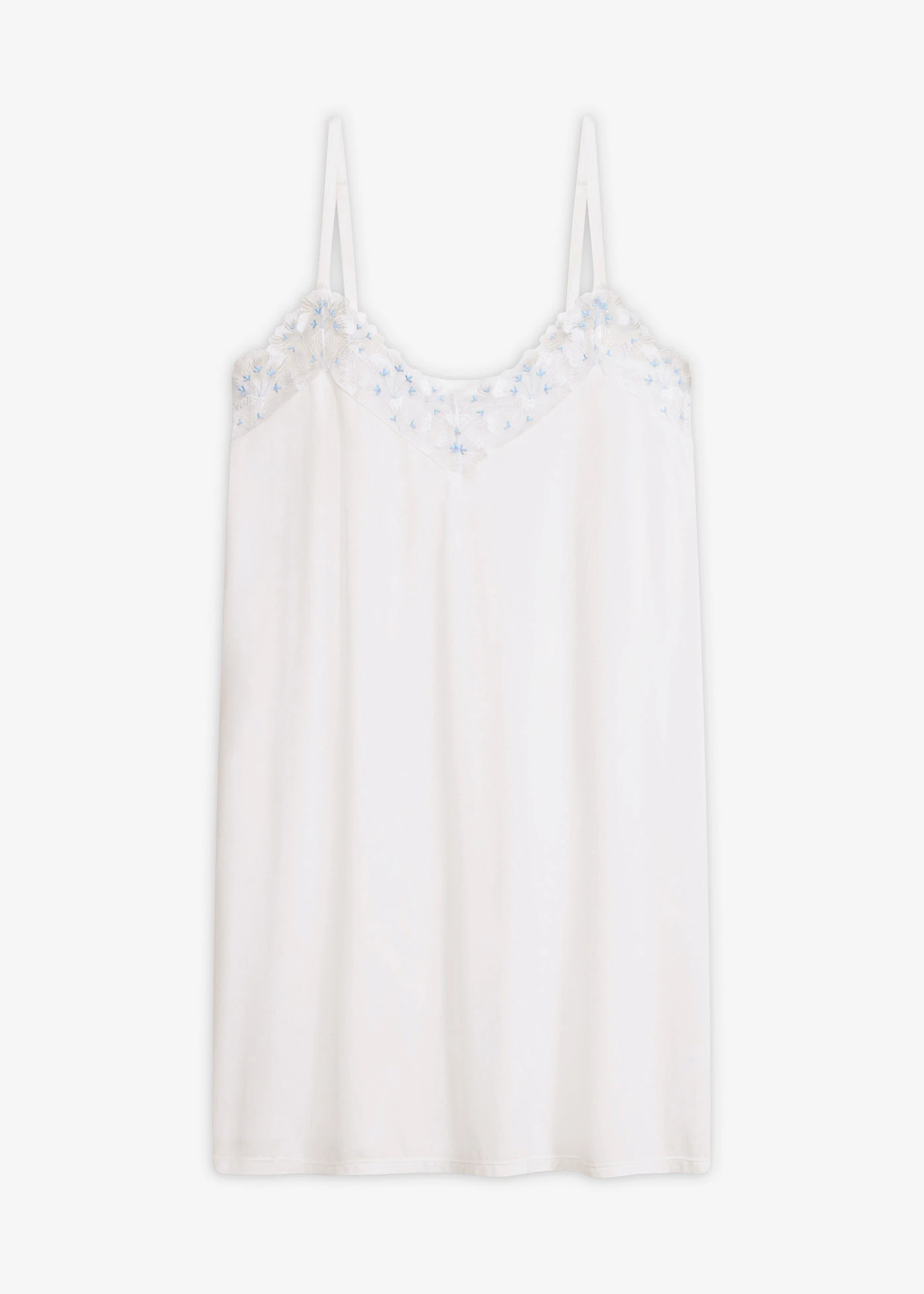 Nuisette en viscose douce • blanc + bleu clair • Boutique bonprix