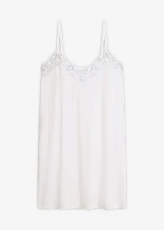 Nuisette en viscose douce, Couleur: blanc + bleu clair