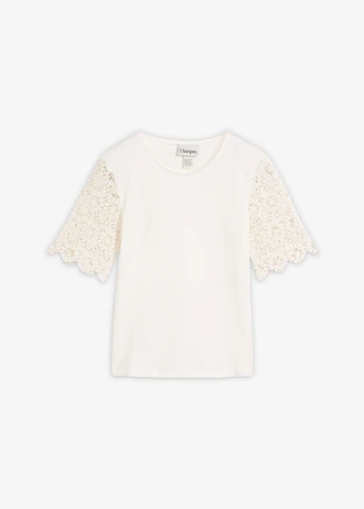 T-shirt en coton • écru • Boutique bonprix