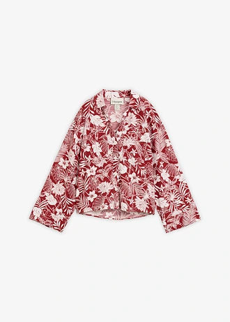 Resort blouse van een viscose-mix