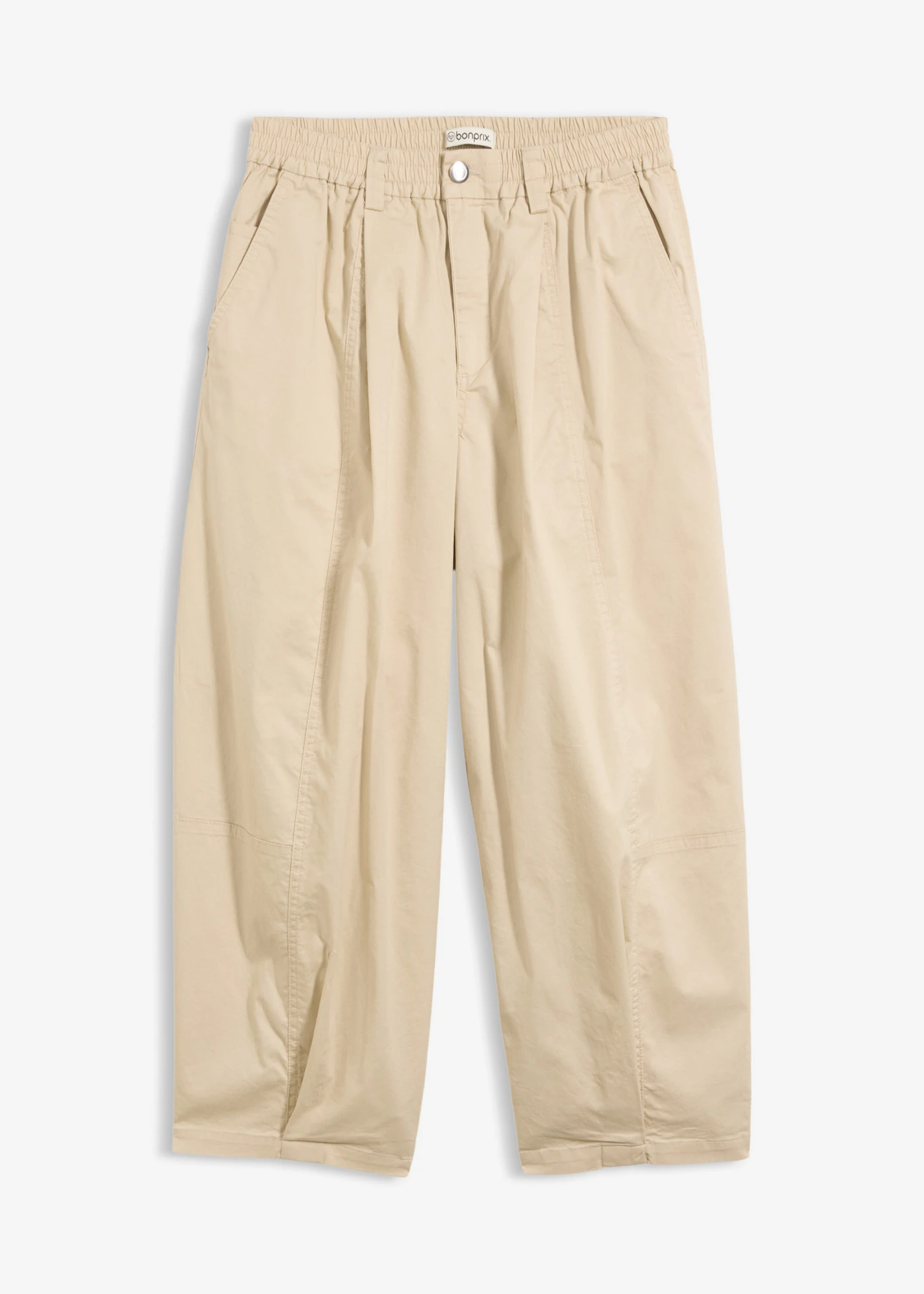 Barrel broek in een katoenmix • lichtsand • bonprix online shop
