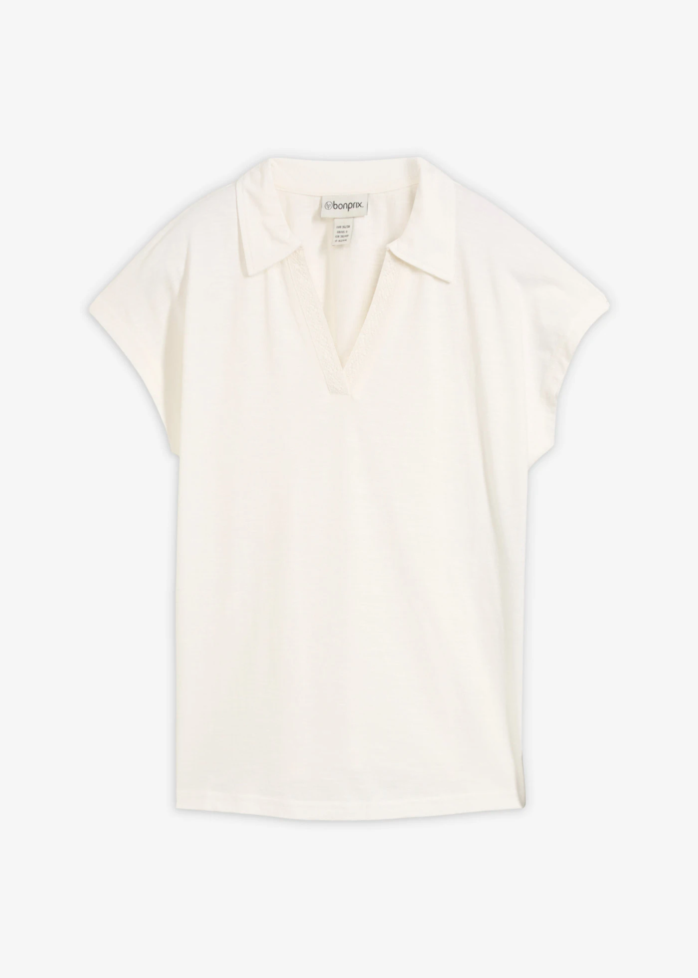Koszulka polo  z czystej bawełny organicznej • biel wełny • sklep bonprix