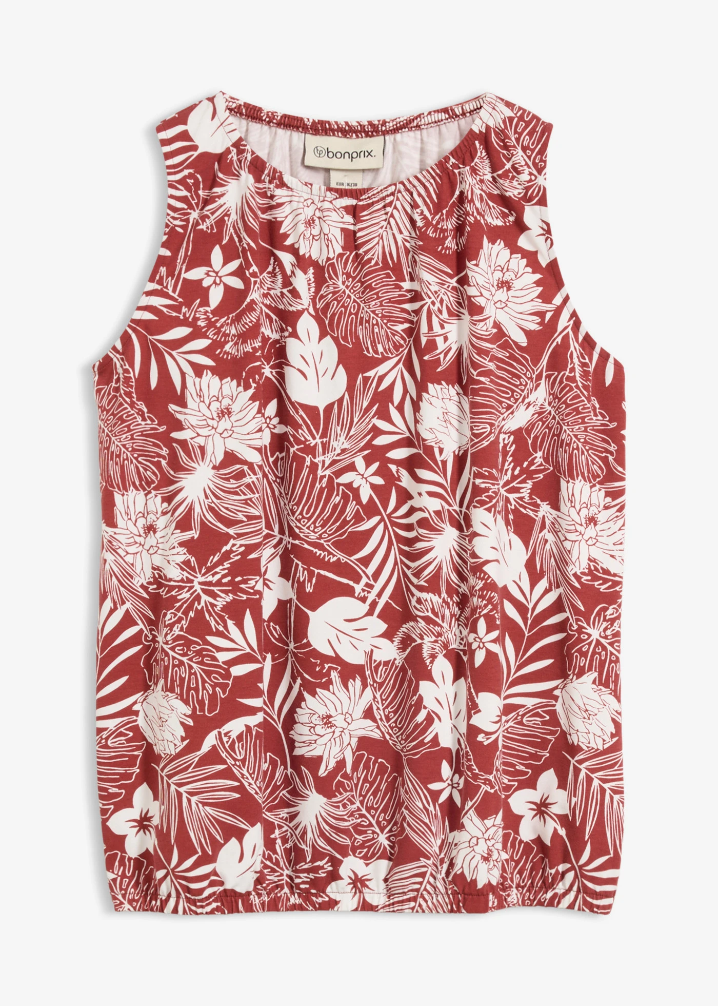 Jersey top van viscose • woestijnrood-wolwit gedessineerd • bonprix online shop