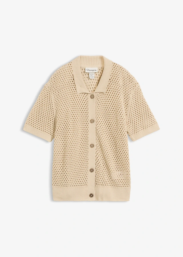 Ajour vest • lichtsand • bonprix online shop