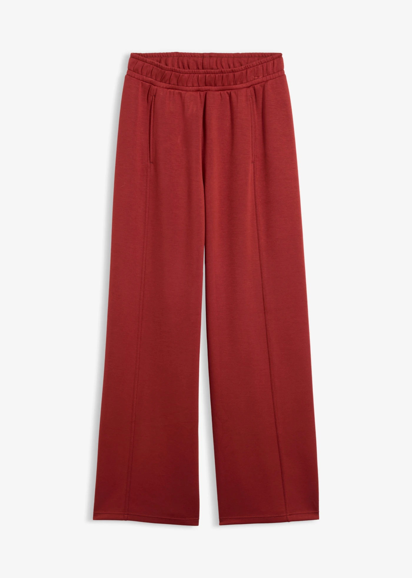 Pantalon large en matière néoprène • rouge désert • Boutique bonprix