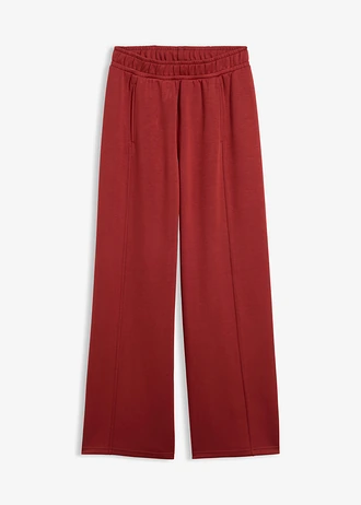 Pantalon large en matière néoprène, Couleur: rouge désert