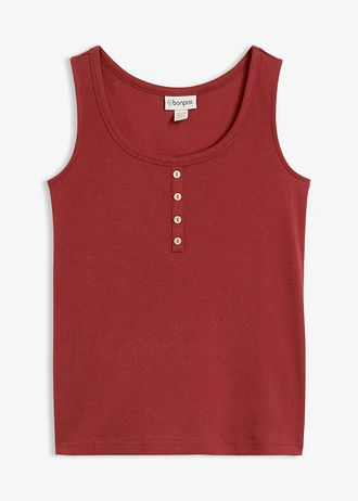 Heuplange geribde top • woestijnrood • bonprix online shop