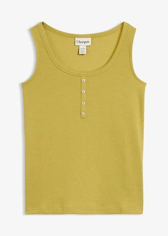 Heuplange geribde top