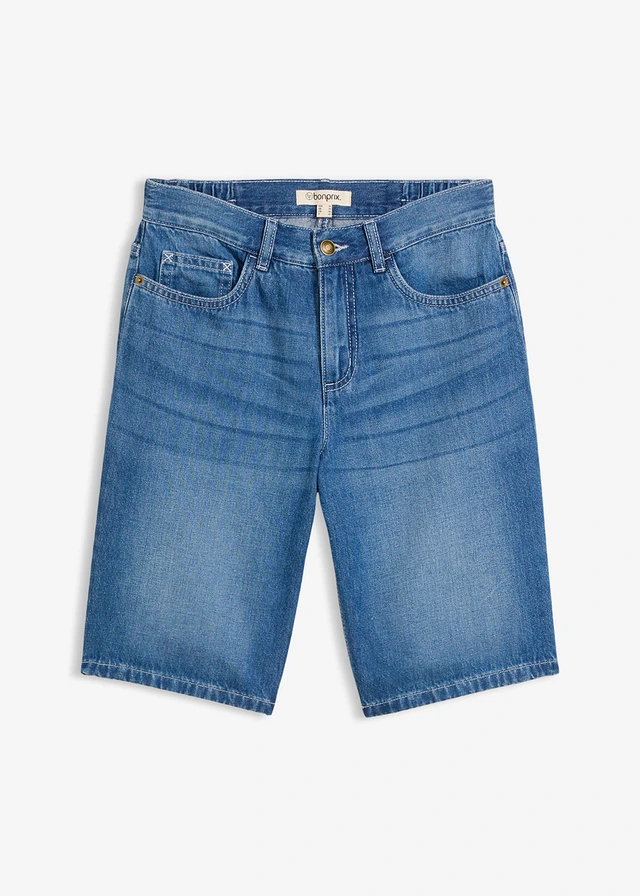 Bermude de blugi Mid Waist, talie comodă