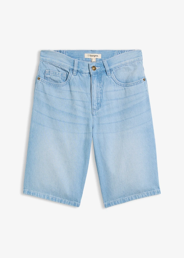 Bermude de blugi Mid Waist, talie comodă