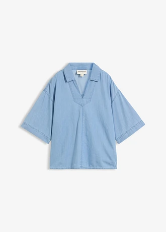 Denim tuniek van biologisch katoen, Kleur: ijsblauw denim used