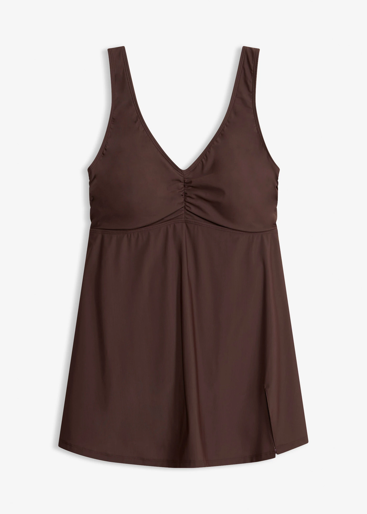 Medium corrigerende badpakjurk met V-hals • donkerbruin • bonprix online shop