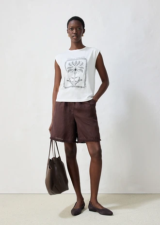 Bluză cu mătase, culoare: ecru/negru