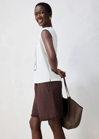 Tričko s podílem hedvábí • přírodní bílo-černá • bonprix obchod