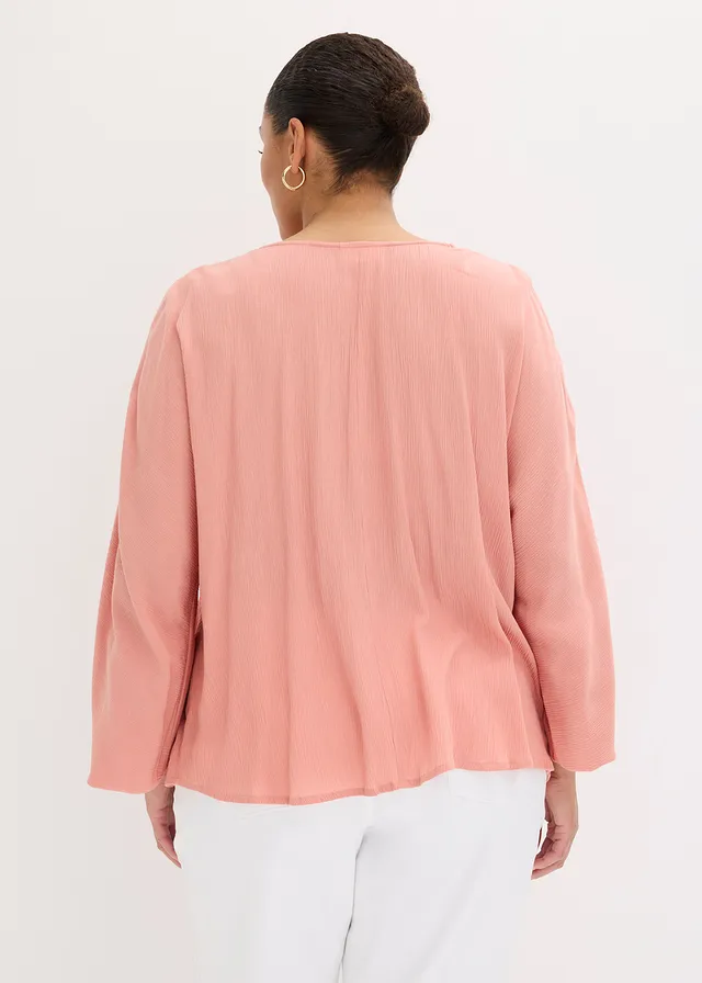 Blouse en viscose fine, Couleur: marron poudré