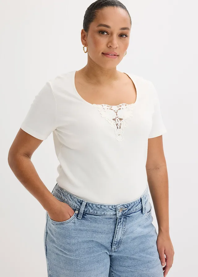 T-shirt 100% coton, Couleur: écru