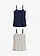 Lot de 2 débardeurs d’allaitement avec coton, Couleur: bleu foncé + gris clair chiné