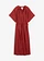 Rochie midi din amestec moale cu viscoză, culoare: roșu oxid