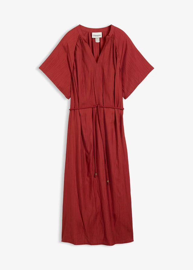 Midi jurk in een zachte viscose-mix