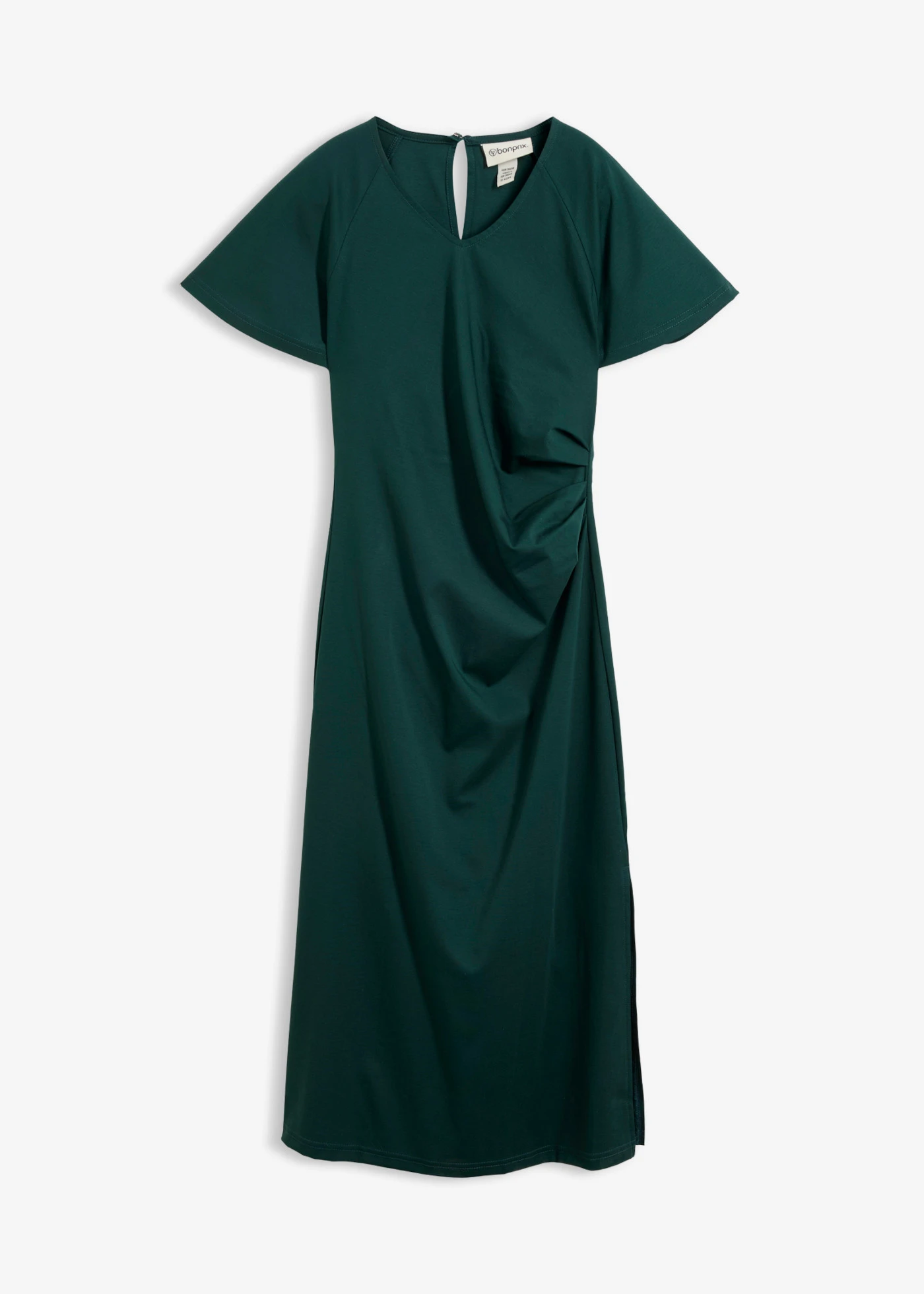 Jersey jurk van katoen • diepgroen • bonprix online shop