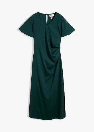 Jersey jurk van katoen • diepgroen • bonprix online shop