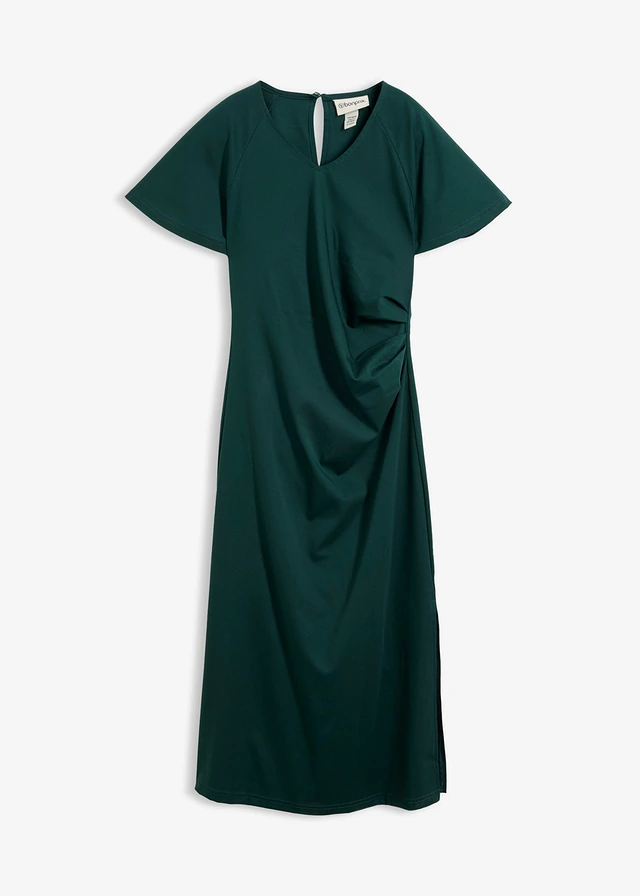 Robe en jersey coton • vert profond • Boutique bonprix