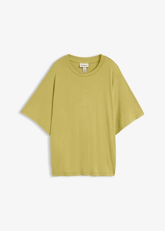 T-shirt en jersey viscose, Couleur: vert cactus