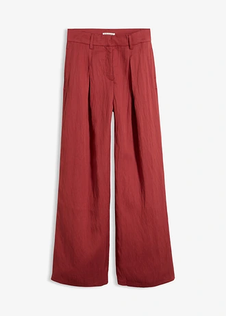 Pantalon estival à pinces, Couleur: rouge désert