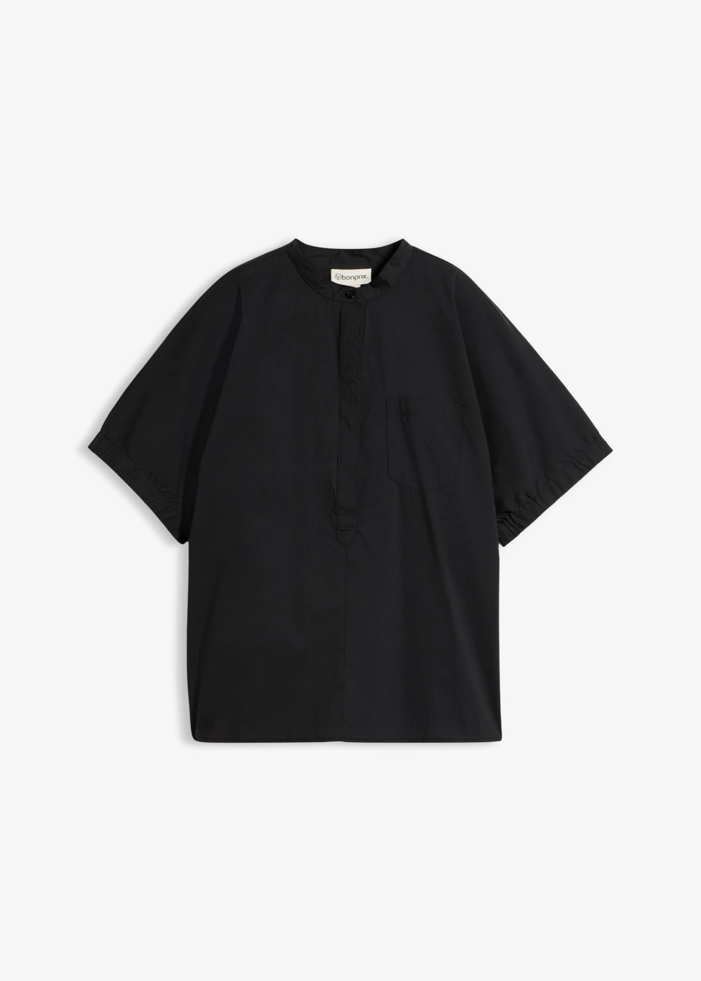 Oversized blouse met korte mouwen • zwart • bonprix online shop