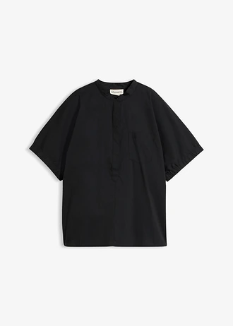 Bluzka oversize z krótkim rękawem • czarny • sklep bonprix