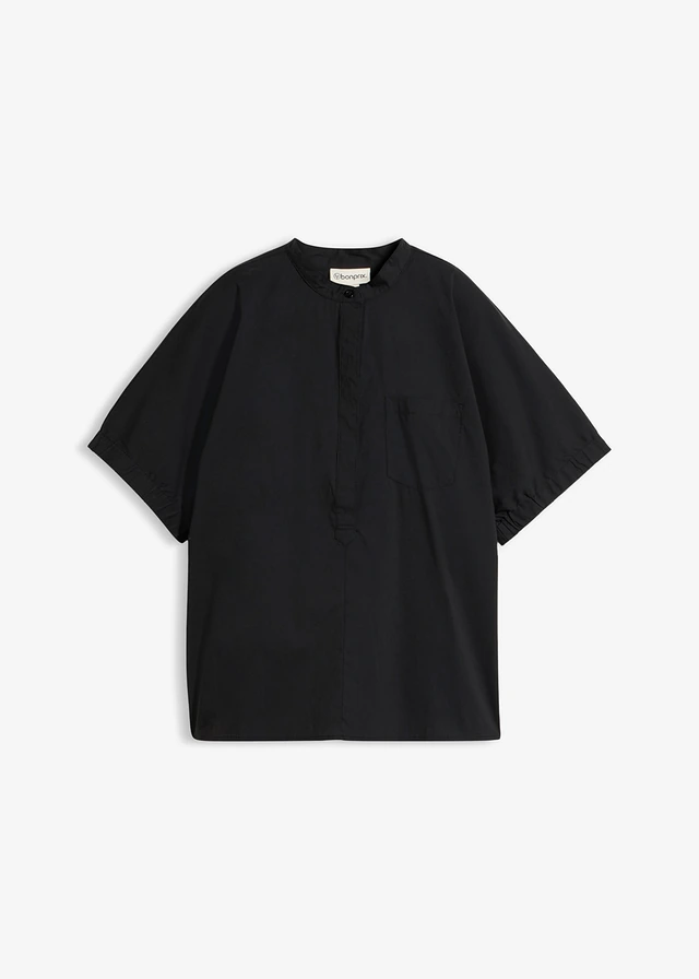 Oversized blouse met korte mouwen