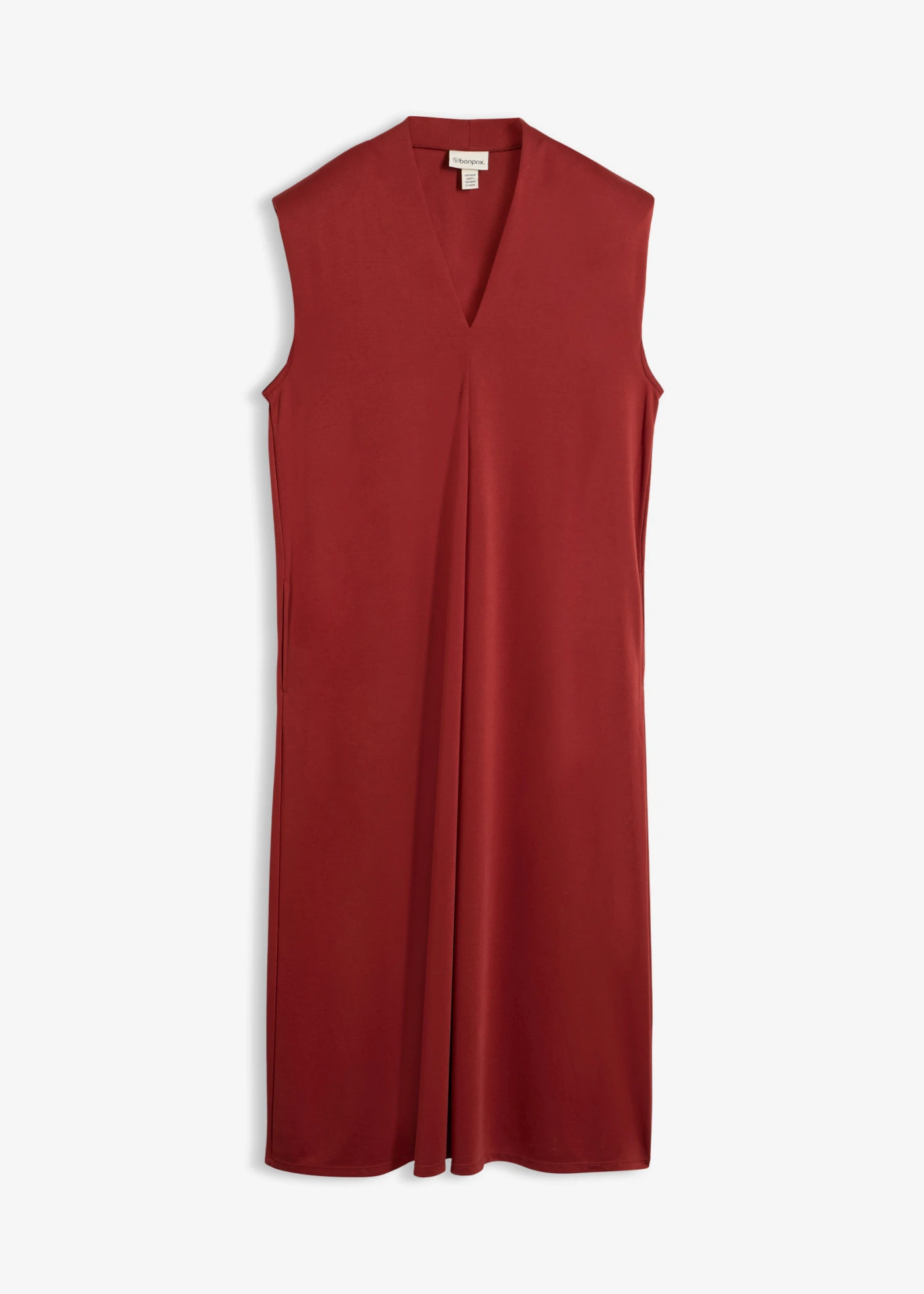 Robe en jersey viscose avec épaulettes • rouge désert • Boutique bonprix