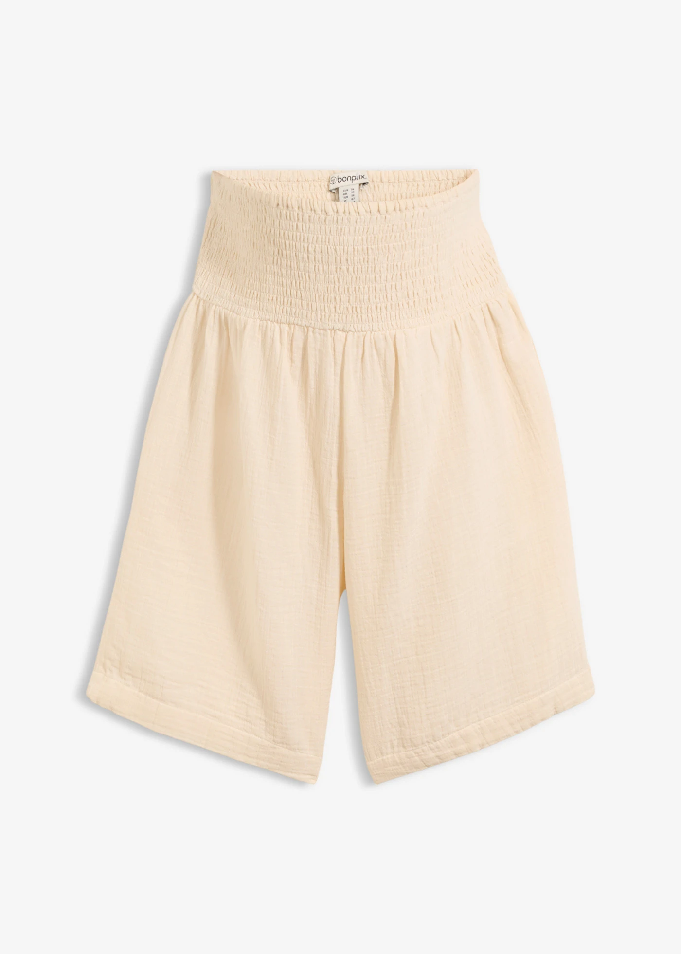 Short van katoenmousseline voor de zwangerschap en daarna • kiezelbeige • bonprix online shop