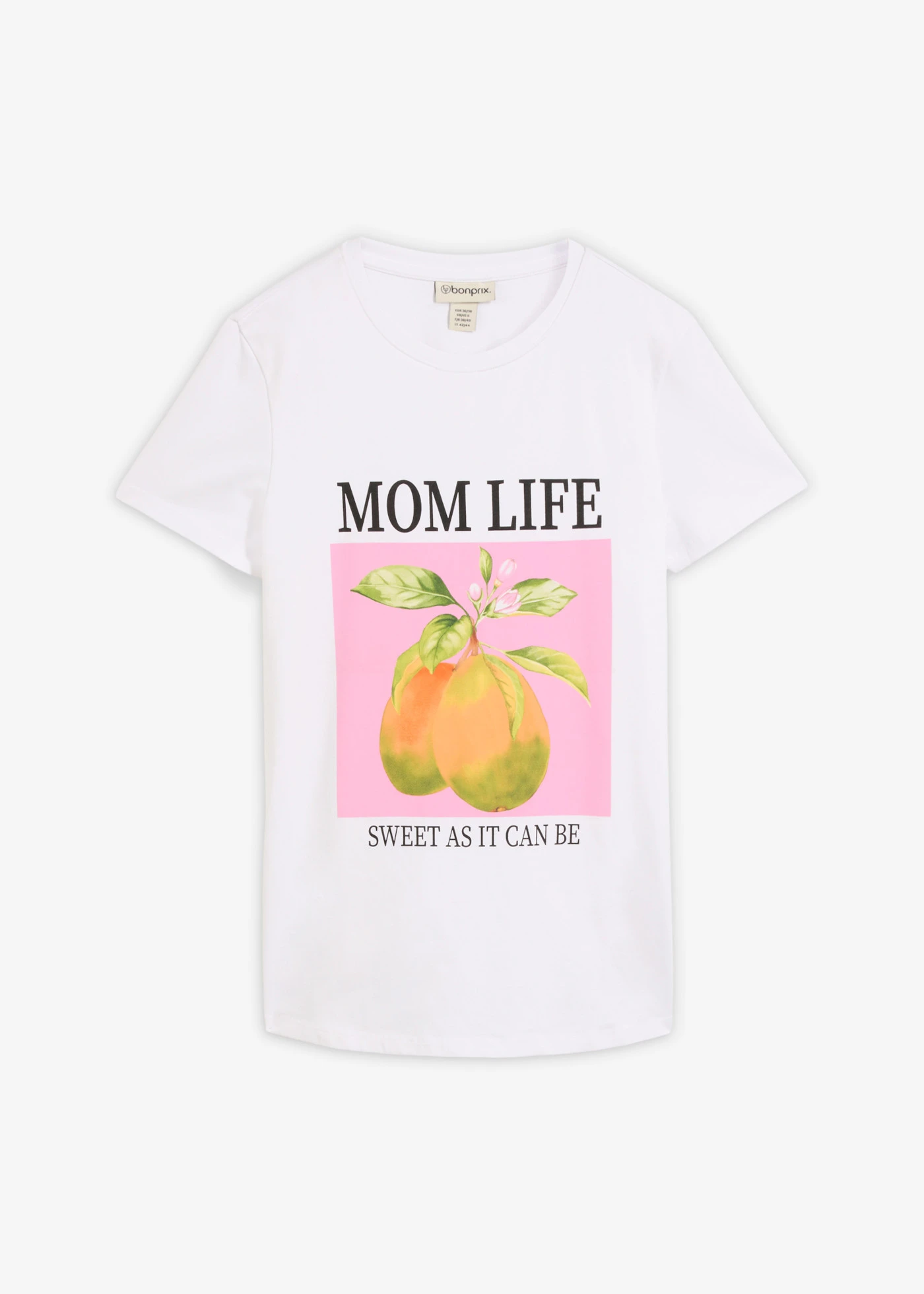 T-shirt 2 w 1 na okres ciąży i do karmienia z bawełny organicznej, oversize • biało-jasnoróżowy • sklep bonprix