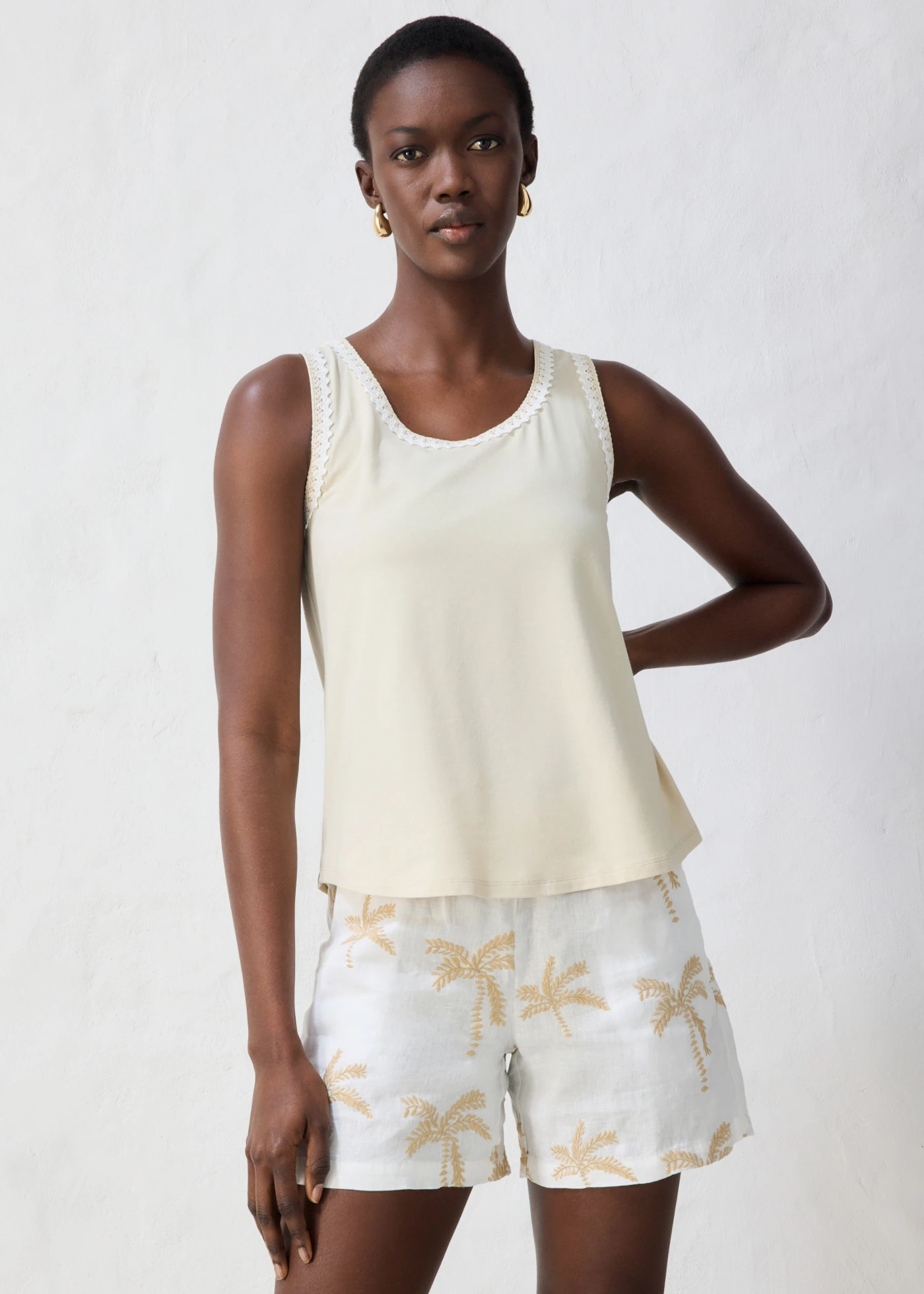 Tank top • jasny piaskowy - biel wełny • sklep bonprix