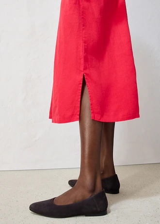 Kaftanové šaty, široké, z čistého plátna • červená • obchod bonprix