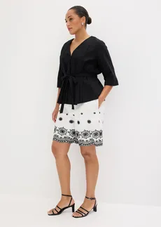 Blouse van katoen, Kleur: zwart