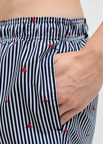 JJ REBEL zwemshort, Kleur: donkerblauw gestreept