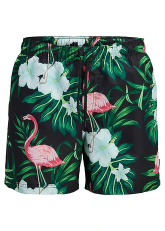 JJ REBEL zwemshort, Kleur: zwart met print