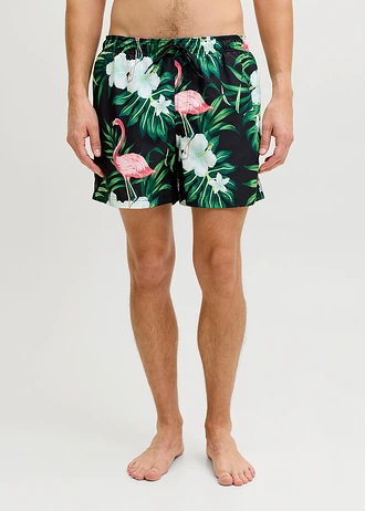 JJ REBEL zwemshort, Kleur: zwart met print