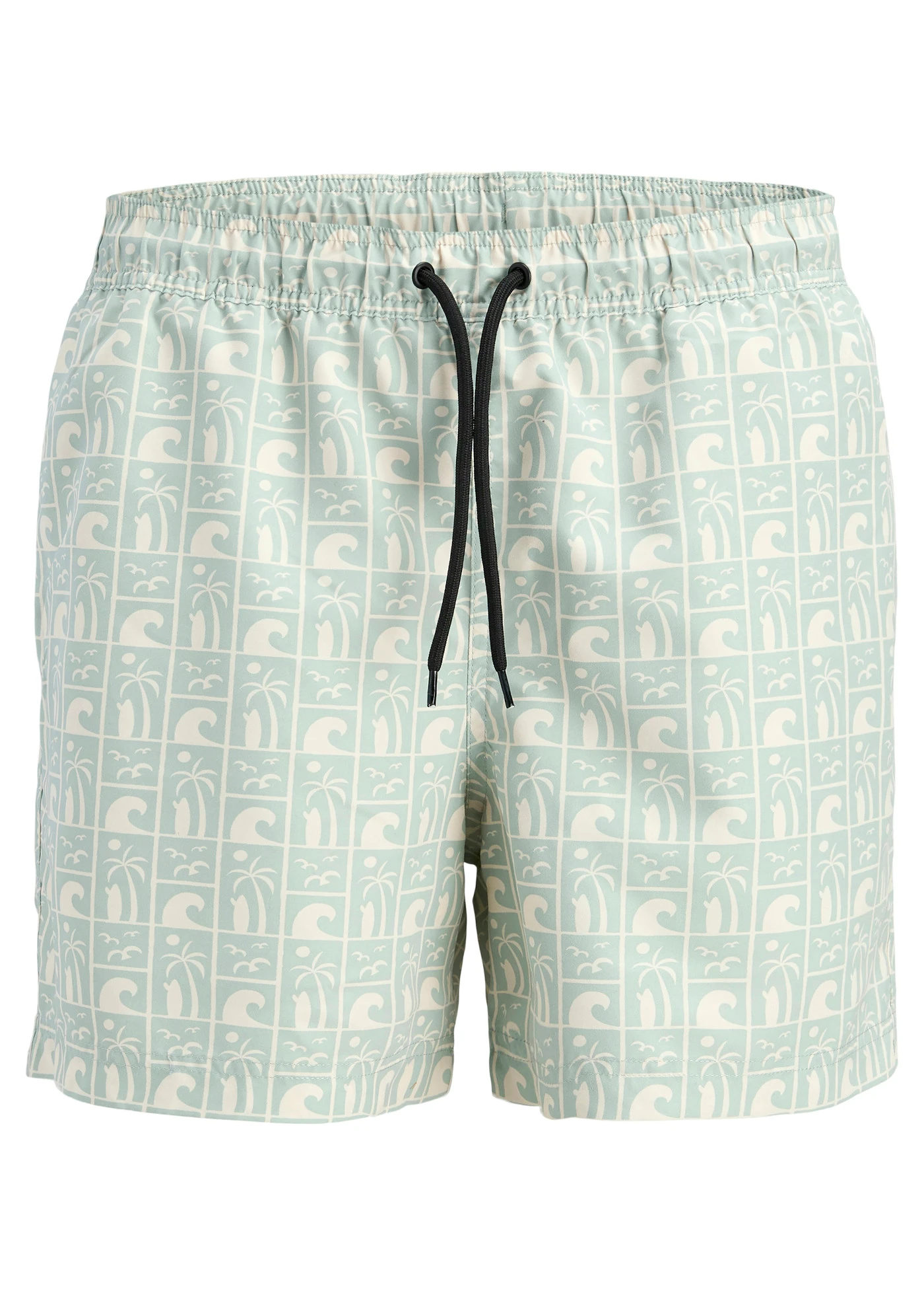 Șort de baie JJ REBEL • gri-albăstrui cu imprimeu • magazin bonprix