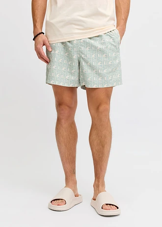 JJ REBEL zwemshort, Kleur: aquablauw met print