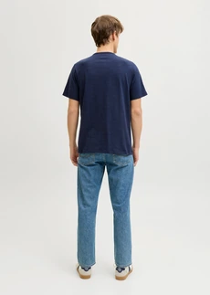 JJ REBEL Koszulka z dekoltem henley z czystej bawełny • niebieski atramentowy • sklep bonprix