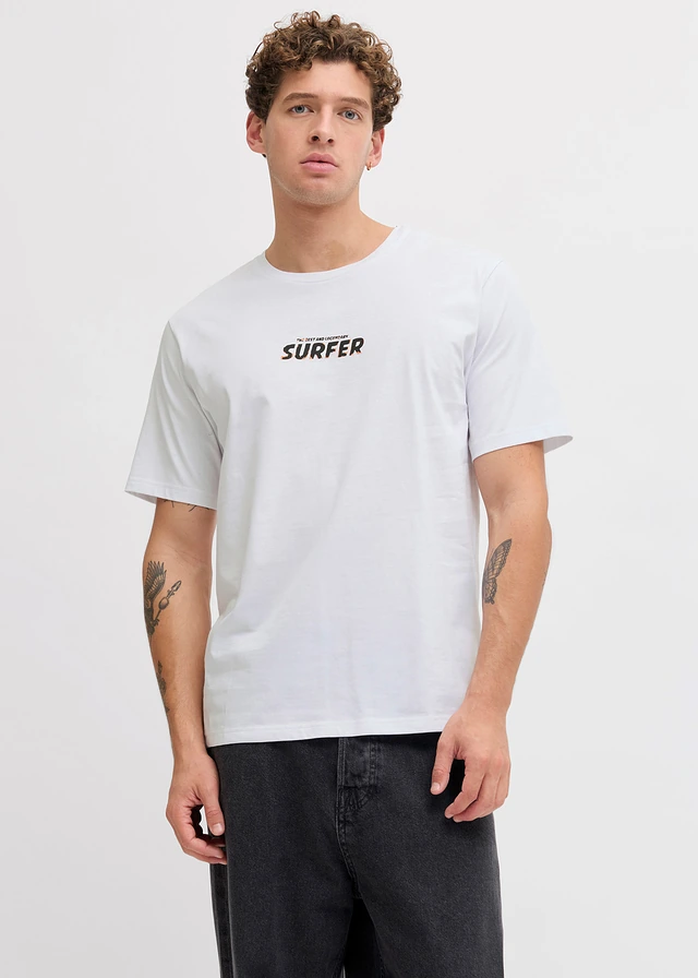 JJ REBEL T-shirt van puur katoen • wit met print • product-page.page-title-suffix