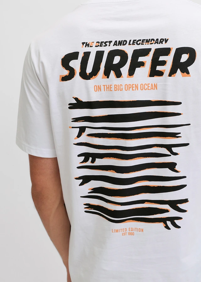 JJ REBEL T-shirt van puur katoen • wit met print • product-page.page-title-suffix