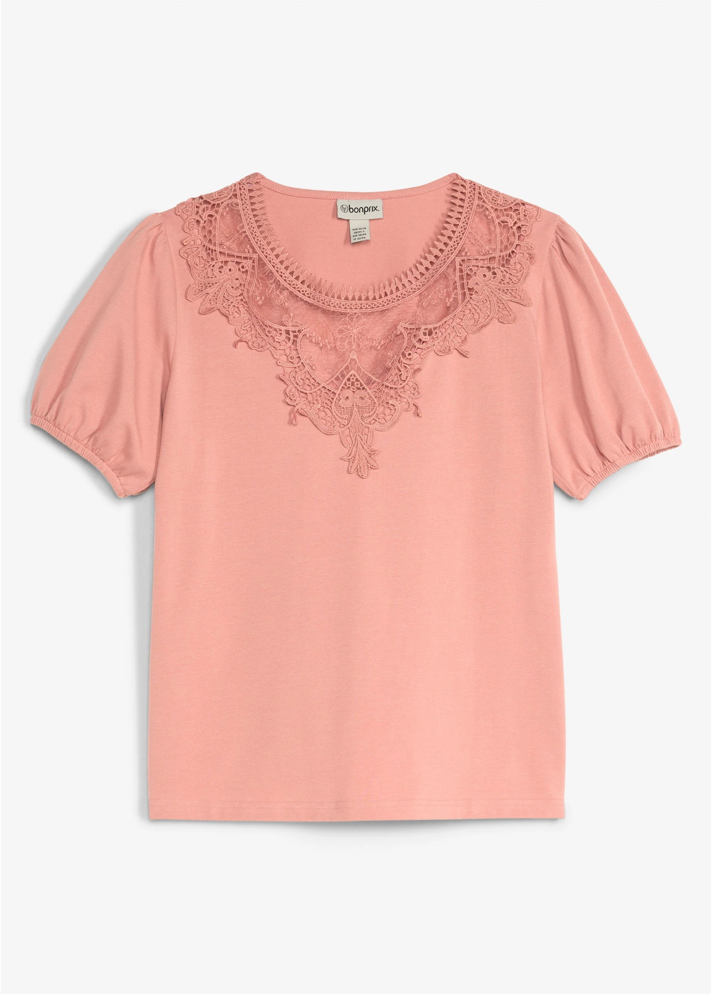 T-shirt en coton extensible • marron poudré • Boutique bonprix