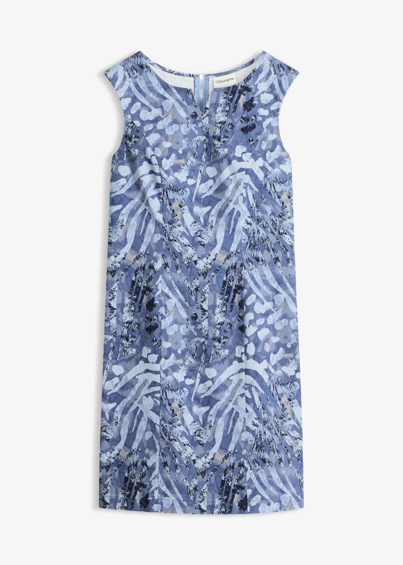 Rochie etui din bumbac • imprimat leo albastru soft-albastru fumuriu • magazin bonprix