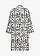Robe-chemise en viscose fluide, Couleur: noir-écru imprimé