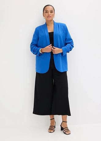 Blazer met plooitjes, Kleur: arctisch blauw
