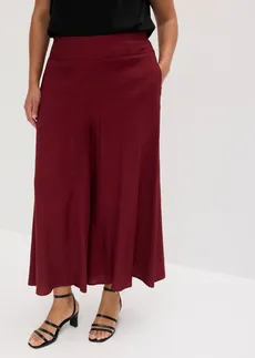 Jupe-culotte en viscose mélangée, Couleur: rouge rubis